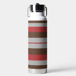 Rhythmusstreifen Horizontale Linien Grau Rot Braun Trinkflasche