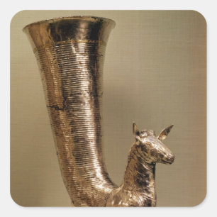 Rhyton in Form eines Ibex aus Iran Quadratischer Aufkleber