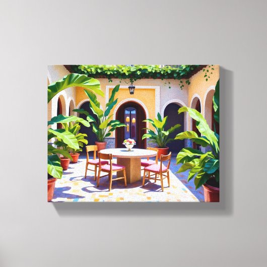 Riad Courtyard Canvas Print Leinwanddruck (Vorderseite)