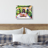 Riad Courtyard Canvas Print Leinwanddruck (Insitu (Schlafzimmer))