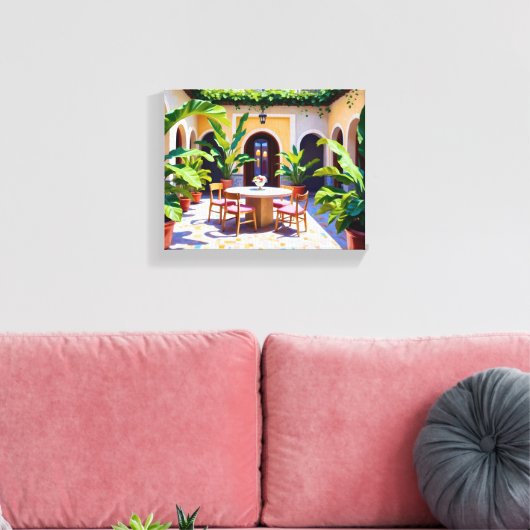 Riad Courtyard Canvas Print Leinwanddruck (Insitu (Wohnzimmer))