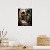 Riad Marrakech Malerei Art Print Poster (Küche)