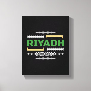 Riad Saudi-Arabien Moderne Typografie ReiseDesign Leinwanddruck