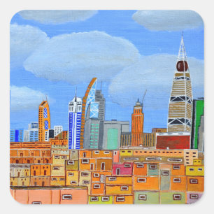 Riad, Saudi-Arabien Quadratischer Aufkleber