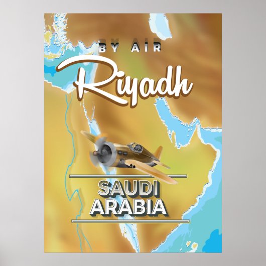 Riad Saudi-Arabien Reiseplakat Poster (Vorne)