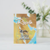 Riad Saudi-Arabien Reiseplakat Postkarte (Stehend Vorderseite)