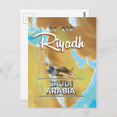 Riad Saudi-Arabien Reiseplakat Postkarte (Vorne/Hinten)