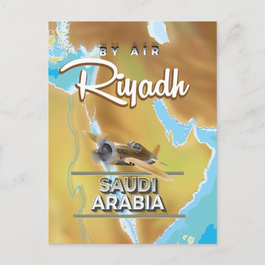 Riad Saudi-Arabien Reiseplakat Postkarte (Vorderseite)