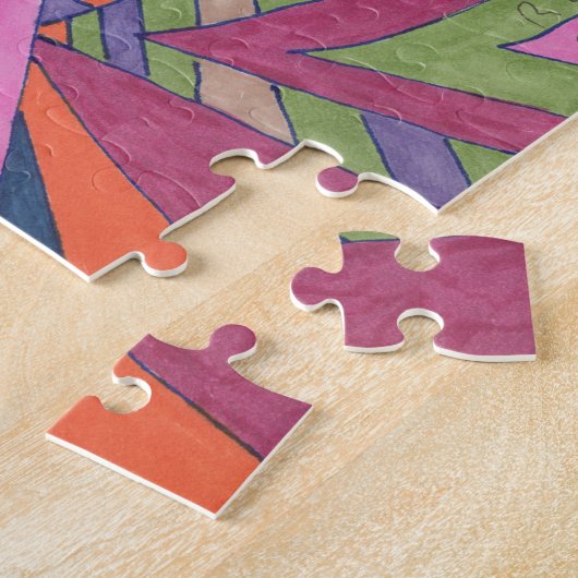 "Riad the Groovy Rainbow" - Abstrakte Kunst Puzzle (Seite)