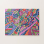 "Riad the Groovy Rainbow" - Abstrakte Kunst Puzzle (Horizontal)