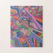 "Riad the Groovy Rainbow" - Abstrakte Kunst Puzzle (Vertikal)