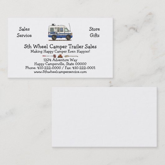 Rialta Winnebago-Camper RV HSH Visitenkarte (Vorne/Hinten)