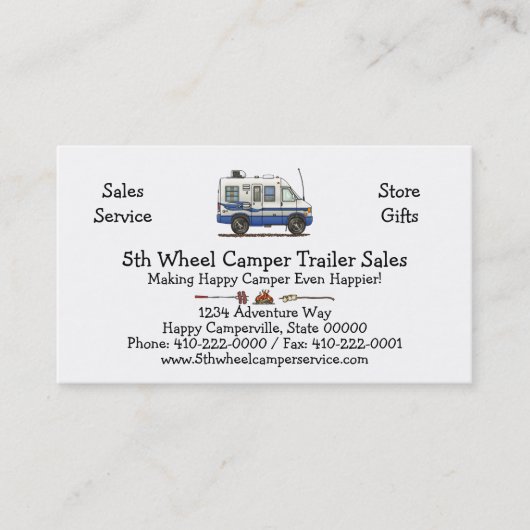 Rialta Winnebago-Camper RV HSH Visitenkarte (Vorderseite)