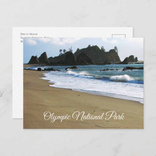 Rialto Beach, Olympic National Park Washington Postkarte (Vorne/Hinten)
