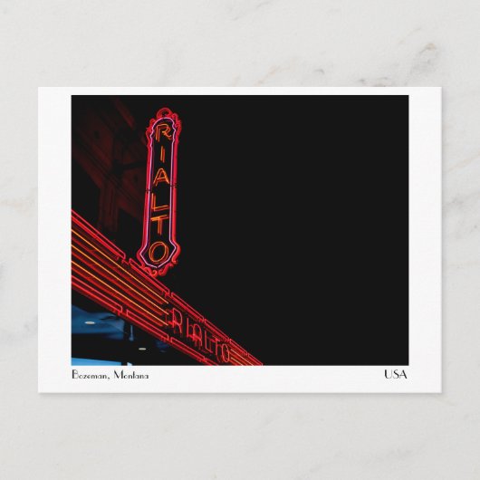 Rialto - Bozeman, Montana Postkarte (Vorderseite)