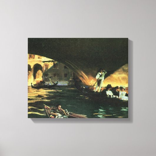Rialto Bridge, Grand Canal von John Singer Sargent Leinwanddruck (Vorderseite)