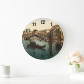 Rialto Bridge I, Venedig, Italien Große Wanduhr (Zuhause)