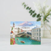 Rialto Bridge in Venice Venezia, Italy Postcard Postkarte (Stehend Vorderseite)