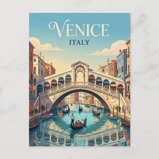 Rialto Bridge Italy Postkarte (Vorderseite)