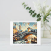 Rialto Bridge Venice Postkarte (Stehend Vorderseite)