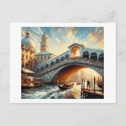 Rialto Bridge Venice Postkarte (Vorderseite)