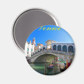 Rialto Bridge Venice - Pro Foto Magnet (Vorderseite/Rückseite)