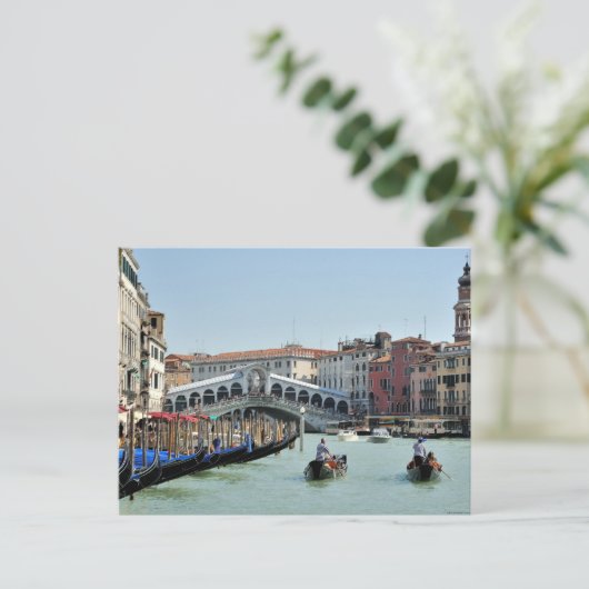 Rialto Brücke am Canale Grande, Venedig Italien Postkarte (Stehend Vorderseite)