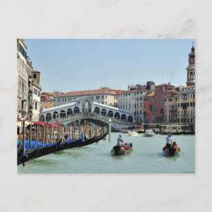 Rialto Brücke am Canale Grande, Venedig Italien Postkarte