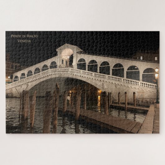 Rialto Brücke by night - Ponte di Rialto - Venedig Puzzle (Horizontal)