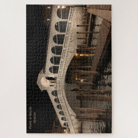 Rialto Brücke by night - Ponte di Rialto - Venedig Puzzle (Vertikal)