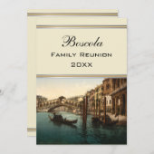 Rialto Brücke I, Familien-Wiedersehen Venedigs, Einladung (Vorne/Hinten)