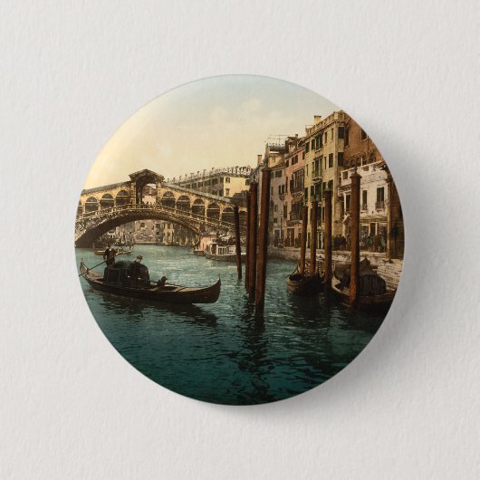 Rialto Brücke I, Venedig, Italien Button (Vorderseite)