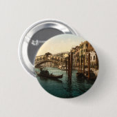 Rialto Brücke I, Venedig, Italien Button (Vorne & Hinten)