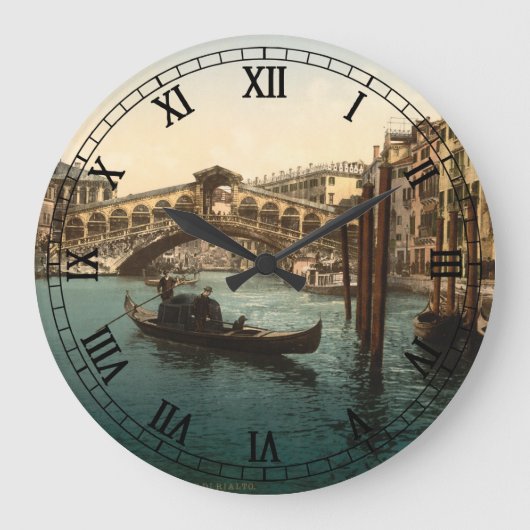 Rialto Brücke I, Venedig, Italien Große Wanduhr (Vorderseite)