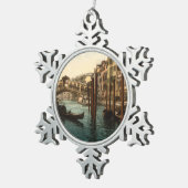 Rialto Brücke I, Venedig, Italien Schneeflocken Zinn-Ornament (Rechts)