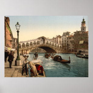 Rialto Brücke II, Venedig, Italien Poster