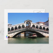 Rialto-Brücke in Venedig Postkarte (Vorne/Hinten)