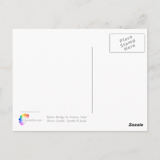 Rialto-Brücke in Venedig Postkarte (Rückseite)