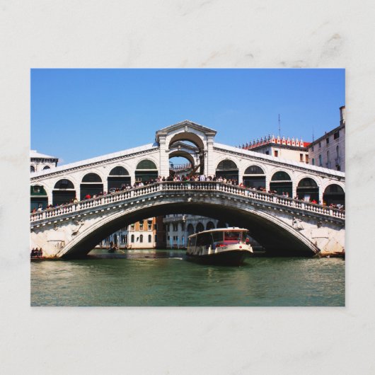 Rialto-Brücke in Venedig Postkarte (Vorderseite)