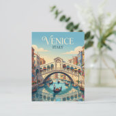 Rialto-Brücke Italien Postkarte (Stehend Vorderseite)