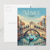 Rialto-Brücke Italien Postkarte (Vorne/Hinten)