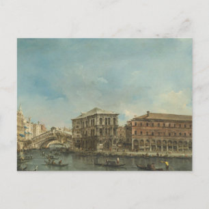 Rialto-Brücke mit Palazzo dei Camerlenghi Postkarte