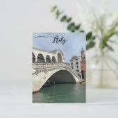 Rialto Brücke oder Ponti di Rialto Venedig Italien Postkarte (Stehend Vorderseite)