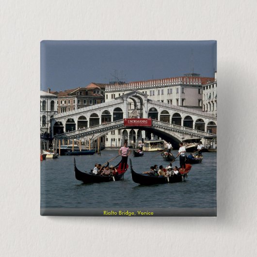 Rialto Brücke, Venedig Button (Vorderseite)