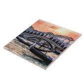 Rialto Brücke. Venedig. Italien. Fliese (Seite)