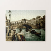 Rialto Brücke Venedig Italien Grand Canal Gondelba Puzzle (Horizontal)