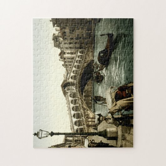 Rialto Brücke Venedig Italien Grand Canal Gondelba Puzzle (Vertikal)