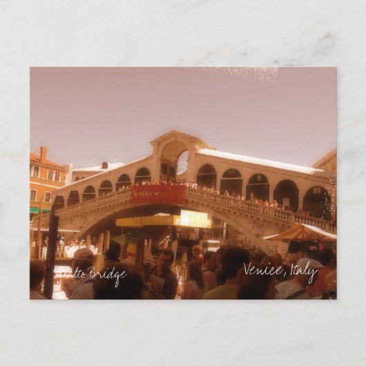 Rialto-Brücke, Venedig, Italien Postkarte (Vorderseite)