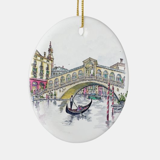 Rialto-Brücke, Venedig Keramik Ornament (Rechts)