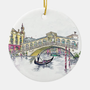 Rialto-Brücke, Venedig Keramik Ornament